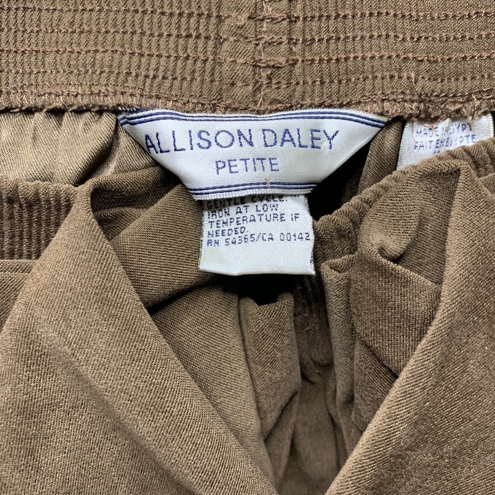 petite 10 brown allison daley dress pants perfect - Picture 4 of 4